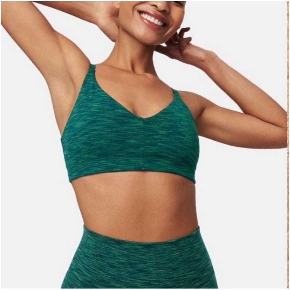 Outdoor Voices Green Flow Freeform Bralette Sports Bra